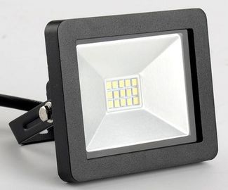 Αδιάβροχοι οδηγημένοι προβολείς σταδίων IP65 10w 700lm με το μετριασμένο γυαλί, μαύρο σώμα αργιλίου