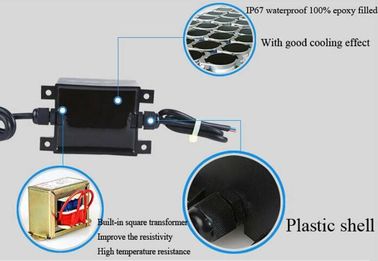 Αδιάβροχος μετασχηματιστής πισινών 24VAC 80W, παροχή ηλεκτρικού ρεύματος IP68 για την υπαίθρια μηχανή