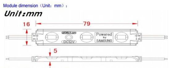 1.2w 12v 120LM 3 leds 5630 Samsung οδήγησε την ενότητα για την επιστολή καναλιών, με 5 έτη CE ROHS εξουσιοδότησης UL ΑΔΙΆΒΡΟΧΟΥ