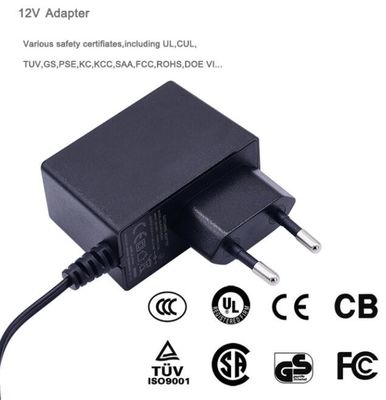ο τοίχος 12V 1A 1.5A 2A 2.5A 3A τοποθετεί τον προσαρμοστή 12W 24W 36W δύναμης με το CE CB UL που πιστοποιείται, για τις κάμερες CCTV μπαταριών μηχανών
