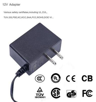 ο τοίχος της ΕΕ 12V 1A 12Watt ΗΠΑ τοποθετεί τον προσαρμοστή δύναμης με το επίπεδο VI CE UL που μαρκάρεται για οδηγημένα φω'τα νέου CCTV τα κάμερα