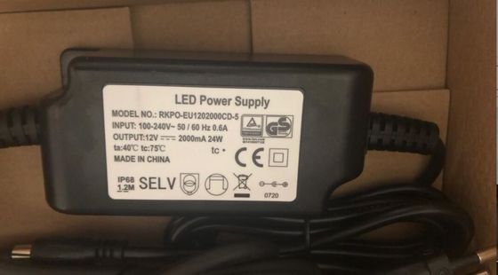 12v 2a 3a στεγανοποιούν την κατηγορία 2 μετασχηματιστών παροχή ηλεκτρικού ρεύματος παροχής ηλεκτρικού ρεύματος 24Watt IP68 για την ηλεκτρική υδραντλία στροφίγγων